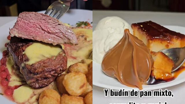Comió abundantes platos y mostró lo que gastó.