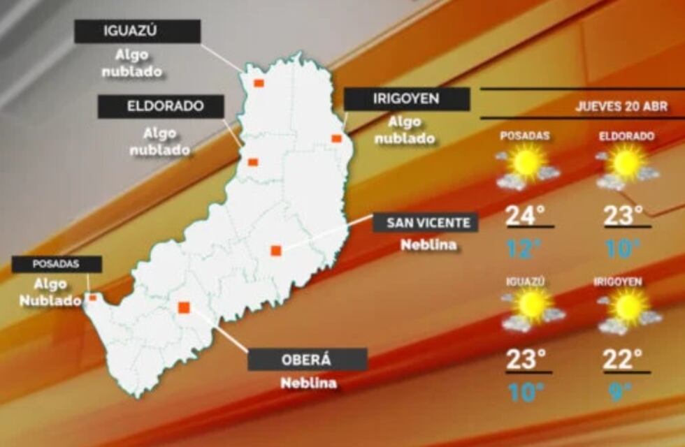 Tiempo frío y con sol para este jueves en Misiones