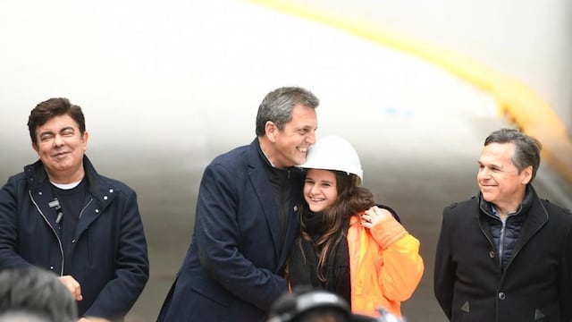 Sergio Massa en la inauguración del bajo nivel en La Matanza.