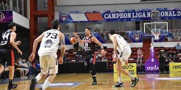 Nicolás Romano, goleador y figura de un Instituto que clasificó primero. (Martín Jozami / La Liga Contenidos)