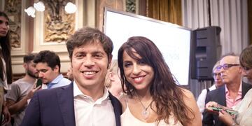 Axel Kicillof y Victoria Donda. (Twitter @vikidonda)