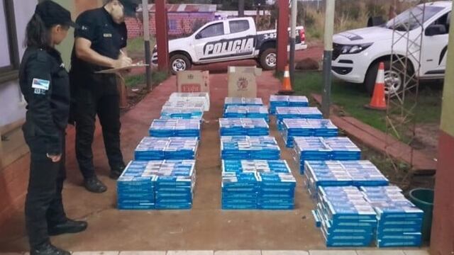 Hallan un cargamento de cigarrillos ilegales en Santiago de Liniers.