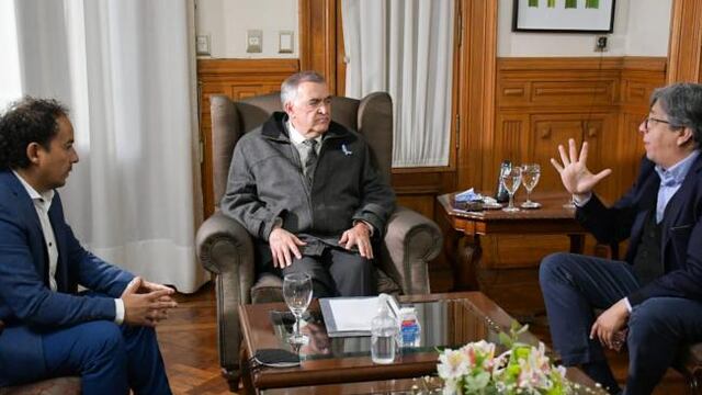 Jaldo se reunió con el jefe regional de Anses Marcelo Santillán y el dirigente Jesús Salim