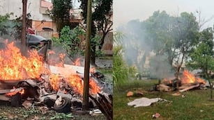 Accidente aéreo en una zona residencial de Jaboticabal. Cinco muertos. (Captura video)