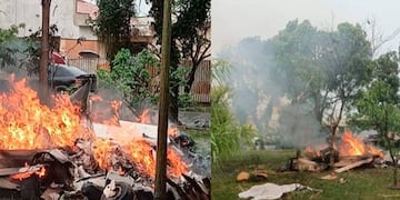 Accidente aéreo en una zona residencial de Jaboticabal. Cinco muertos. (Captura video)