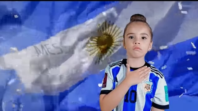Janna Santero, la pequeña sanjuanina que le dedicó la canción "Y yo te voy a alentar" a Messi.