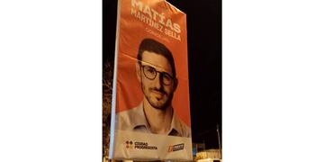 Cartelería de propaganda en Rafaela