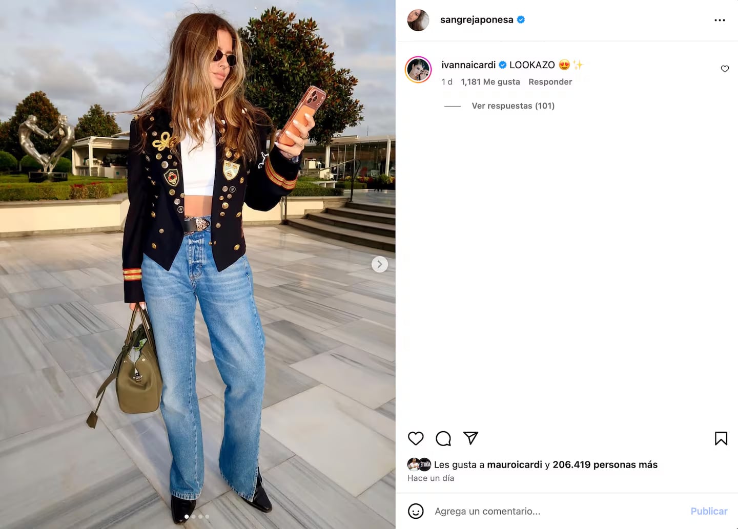 El posteo de la China Suárez que Ivana Icardi elogió.