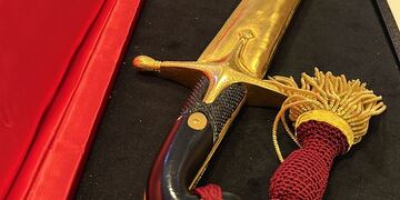 La réplica del sable corvo de San Martín que llegó a Rafaela