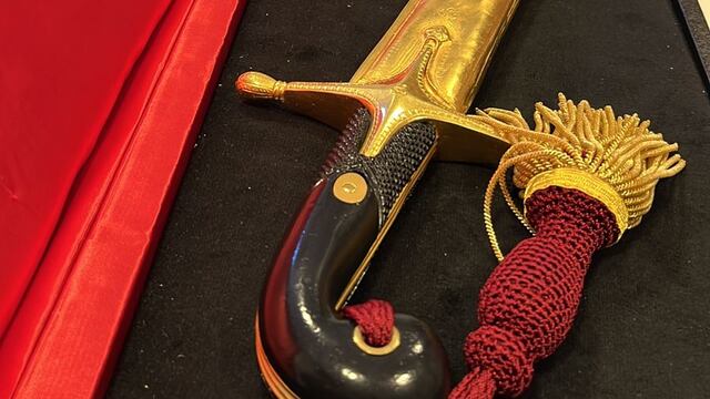 La réplica del sable corvo de San Martín que llegó a Rafaela