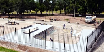 Obras en el parque de Los Jóvenes en San Rafael.