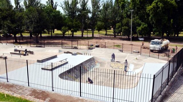 Obras en el parque de Los Jóvenes en San Rafael.