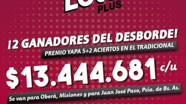 Un obereño se hizo millonario con el Loto Plus