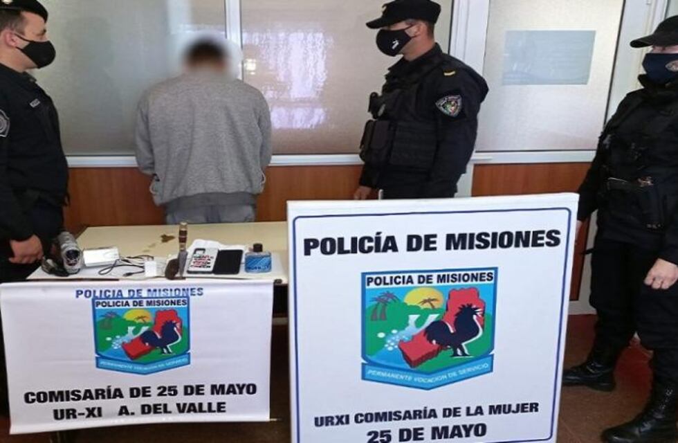 Terminó detenido luego de robar objetos de una casa en 25 de Mayo