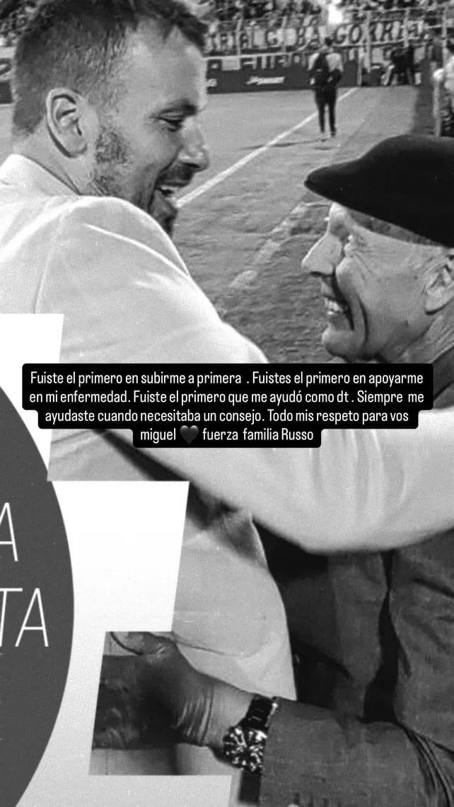 La emotiva despedida de Fabbiani a Russo