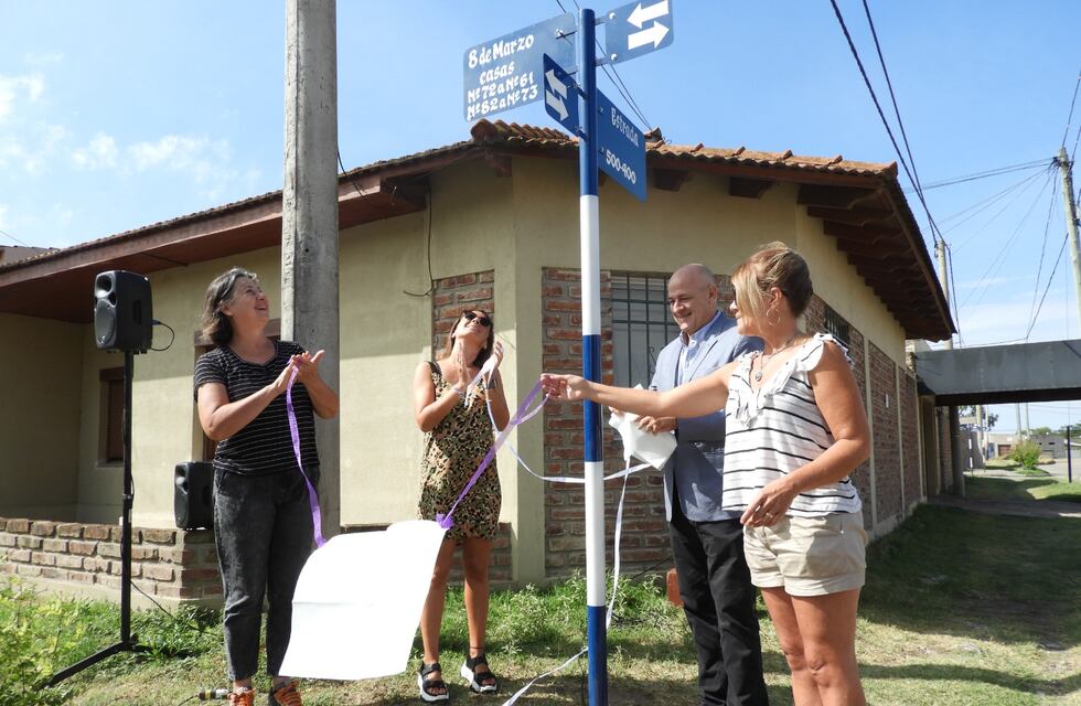 Imponen el nombre “8 de marzo” a una de las calles internas del Barrio Cooperativa