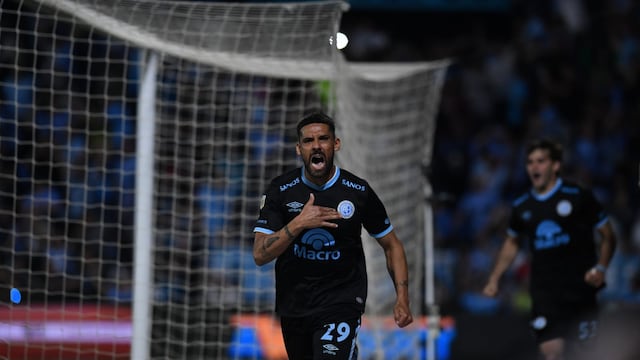 El goleador de Belgrano, Franco Jara, abrió el camino del triunfo sobre Boca (Facundo Luque / La Voz).