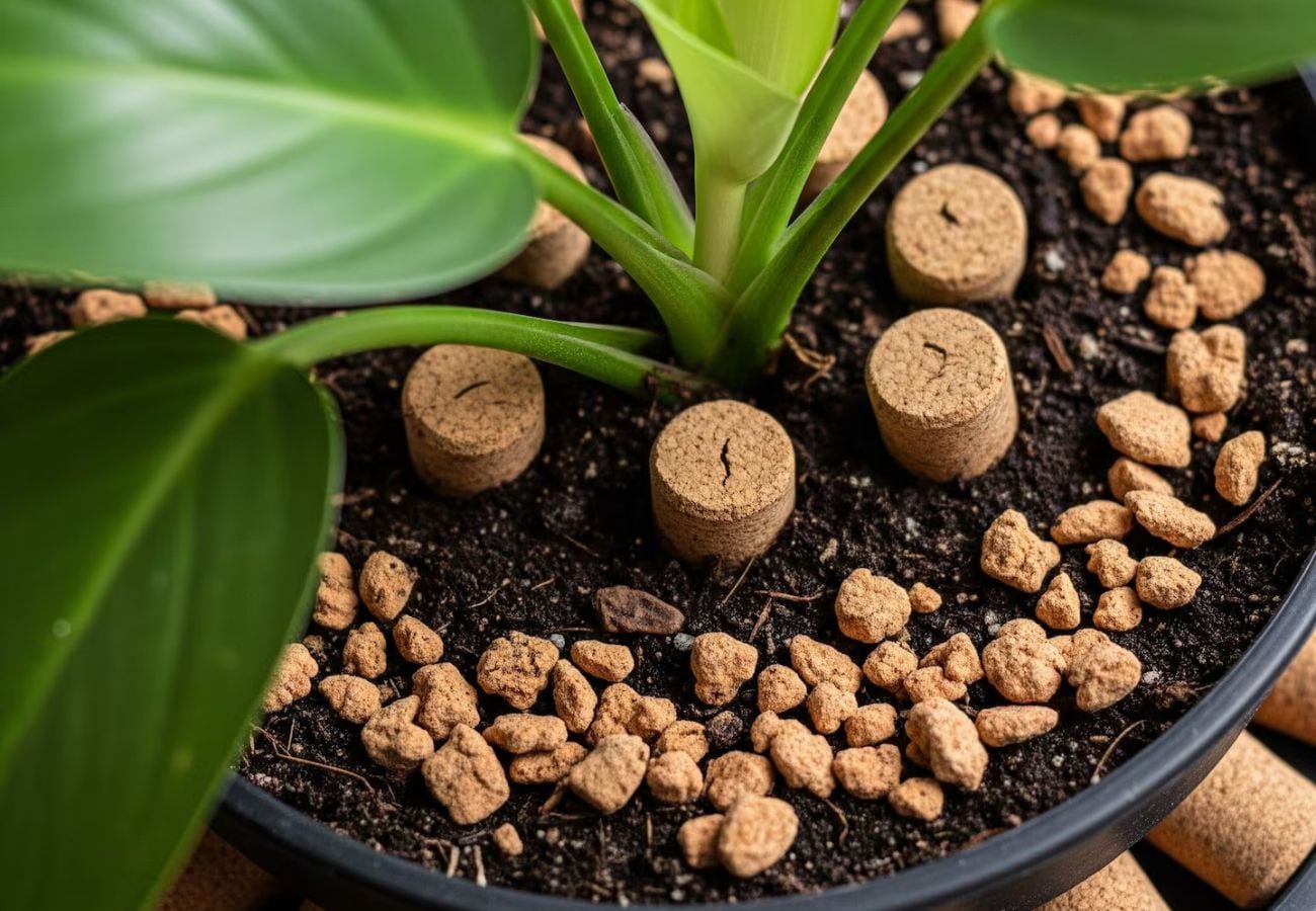 Los especialistas recomiendan colocar corchos en la tierra de las plantas