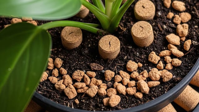 No es por moda: el verdadero motivo por el que se coloca corchos en la tierra de las plantas