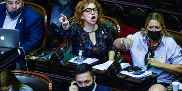 Sesión en la cámara de diputados por la ley de etiquetado frontal. Foto Federico López Claro.