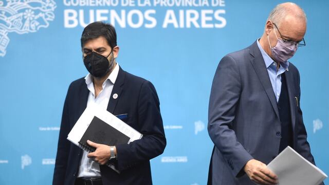 Carlos Bianco, jefe de Gabinete, y Daniel Gollan, ministro de Salud de la provincia de Buenos Aires