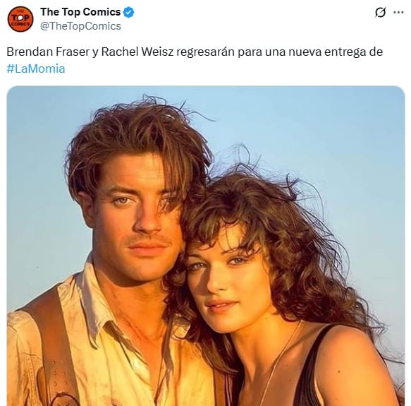 Brendan Fraser y Rachel Weisz juntos en la pantalla chica de nuevo.