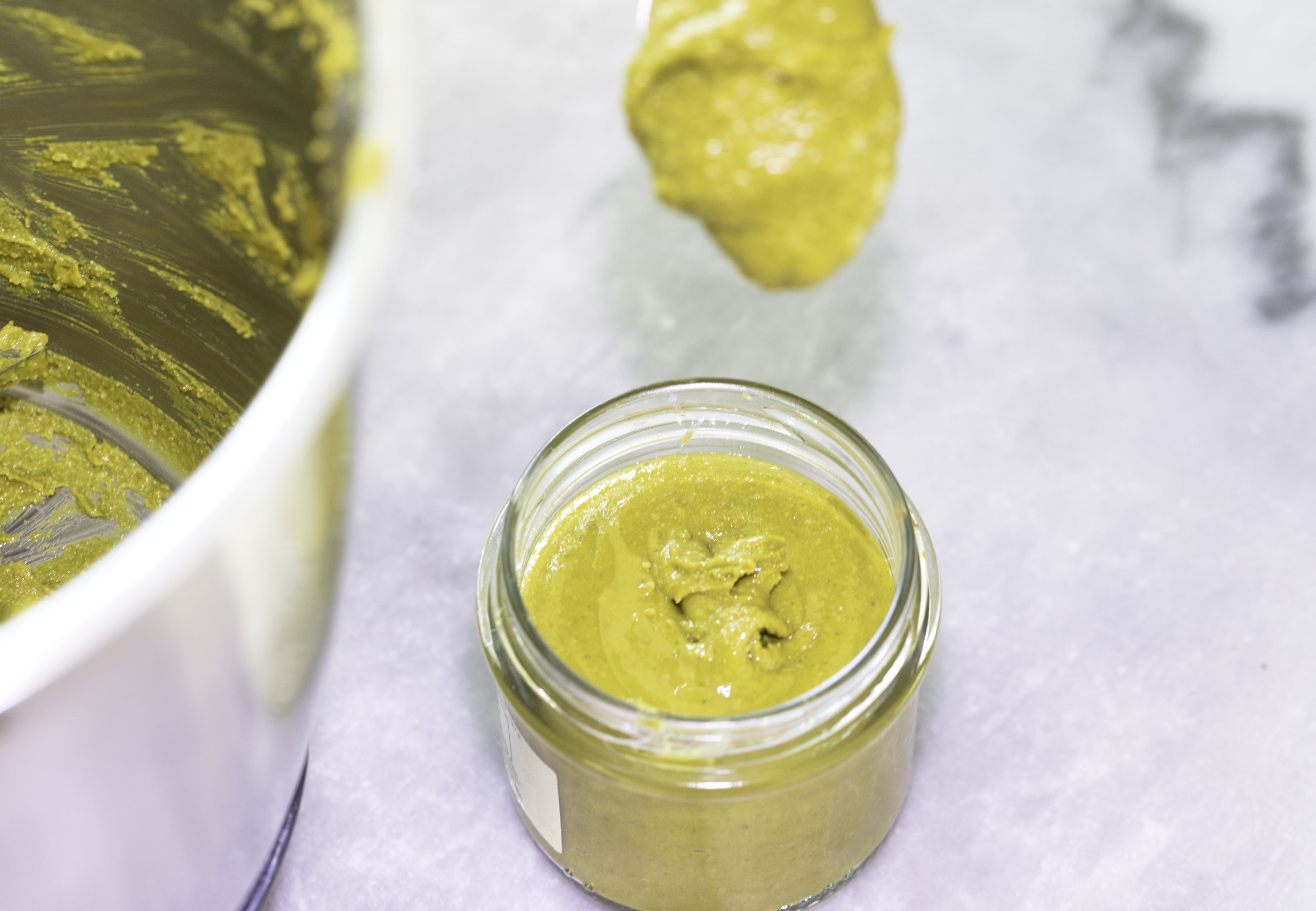 Crema de pistacho dulce.