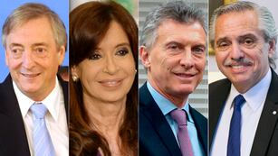 Presidentes de Argentina: Néstor Kichner, Cristina Fernández, Mauricio Macri y Alberto Fernández.  (Foto: La Voz)