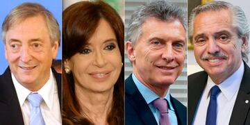 Presidentes de Argentina: Néstor Kichner, Cristina Fernández, Mauricio Macri y Alberto Fernández.  (Foto: La Voz)