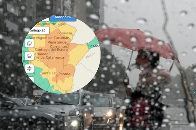 Alertas amarilla y naranja por tormentas en la provincia