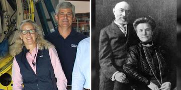 La pareja famosa del Titanic y la pareja del submarino hundido