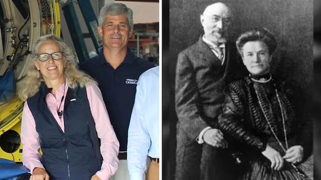 La pareja famosa del Titanic y la pareja del submarino hundido