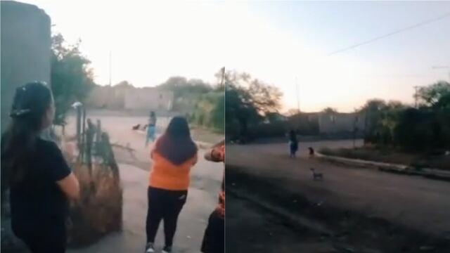 "Dani" consiguió trabajo a los 25 años y toda su familia salió a aplaudirla.