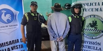 El hombre demorado por maltrato animal.