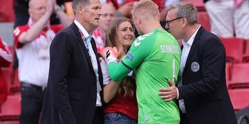 La desgarradora reacción de la esposa de Christian Eriksen