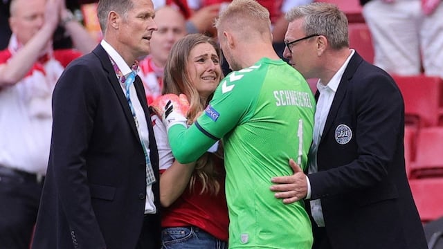 La desgarradora reacción de la esposa de Christian Eriksen