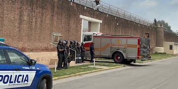 Incendio en la cárcel de Río Cuarto. (Tomás Fragueiro)
