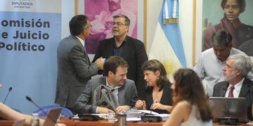Los diputados Carolina Gaillard y Juan Manuel López, presidenta y vice de la Comisión de Juicio Político (Foto: Federico López claro)