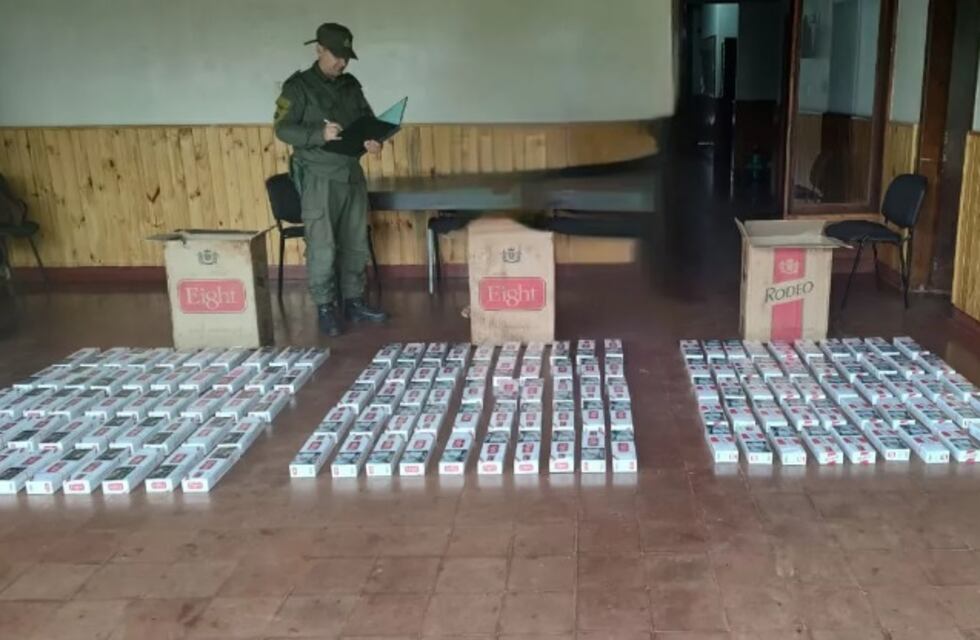 Gendarmería Nacional Argentina decomisa 1.500 paquetes de cigarrillos extranjeros en Puerto Piray