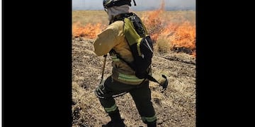Incendio en el basural a cielo abierto de Punta Alta.
