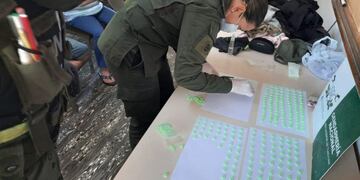 un pasajero fue detenido en Pareditas, con más de 300 pastillas de éxtasis entre sus efectos personales.