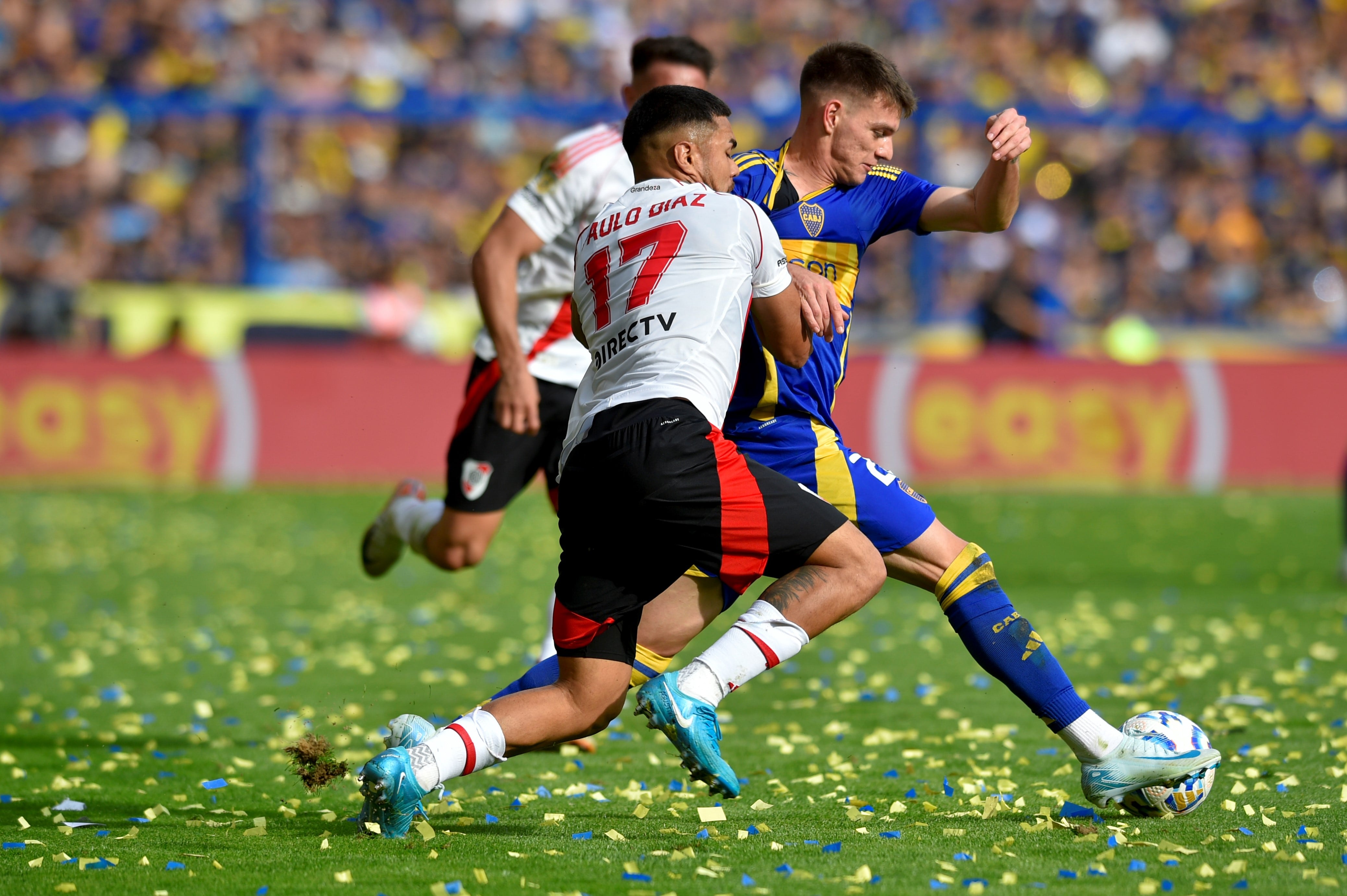 Boca y River se enfrentaron por la fecha 15 de la Liga Profesional en La Bombonera. (AP)