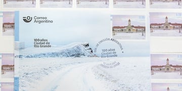 Se puso en circulación el sello postal, en el marco de los 100 años de Río Grande, siendo las imágenes seleccionadas para la impresión la Misión Salesiana y el Cabo Domingo.