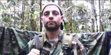 Facundo Molares durante su paso por las FARC en Colombia.