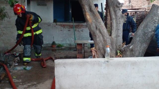 El incendio ocurrió en una vivienda de barrio Santa Isabel III.