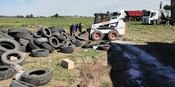 recepción de neumáticos fuera de uso