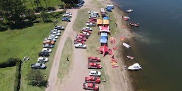 Continúa la búsqueda del hombre desaparecido en Embalse. (Gentileza Duar)