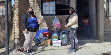 Mujeres que colaboran en Rincón Esperanzas y elaboran las viandas para los niños y familias de bajos recursos en Beltrán.