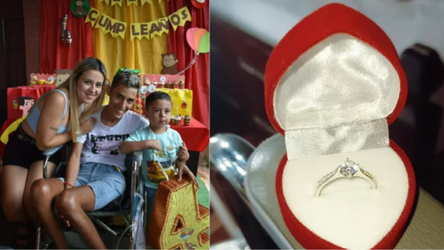 Nahuel Pedemonte, el sobreviviente de un balazo, le propuso matrimonio a su novia.