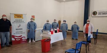 Programa de inmunización COVID-19 en Obera para mayores de 75 años.